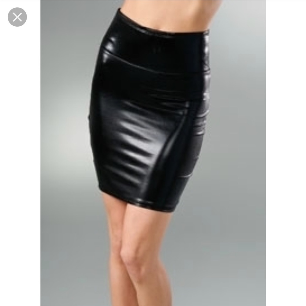 Kova & T High Waisted Latex Skirt S